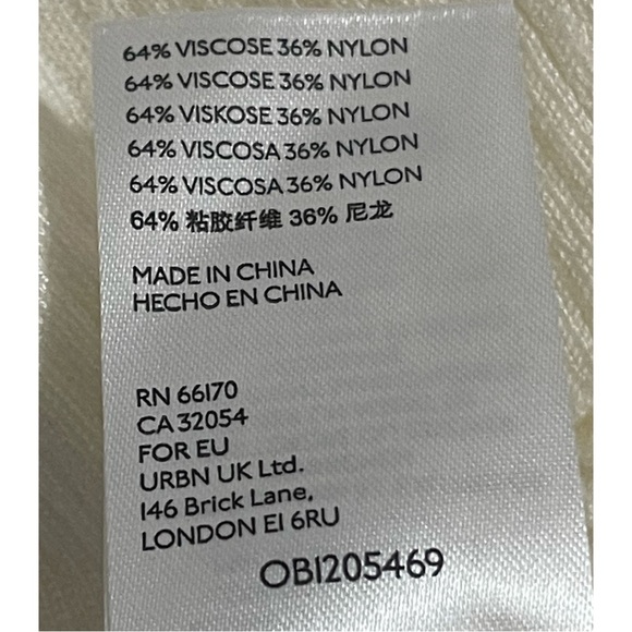 Anthropologie Mock Neck Balloon Long Sleeved Ivory Sweater NWT Size L - Picture 10 of 15